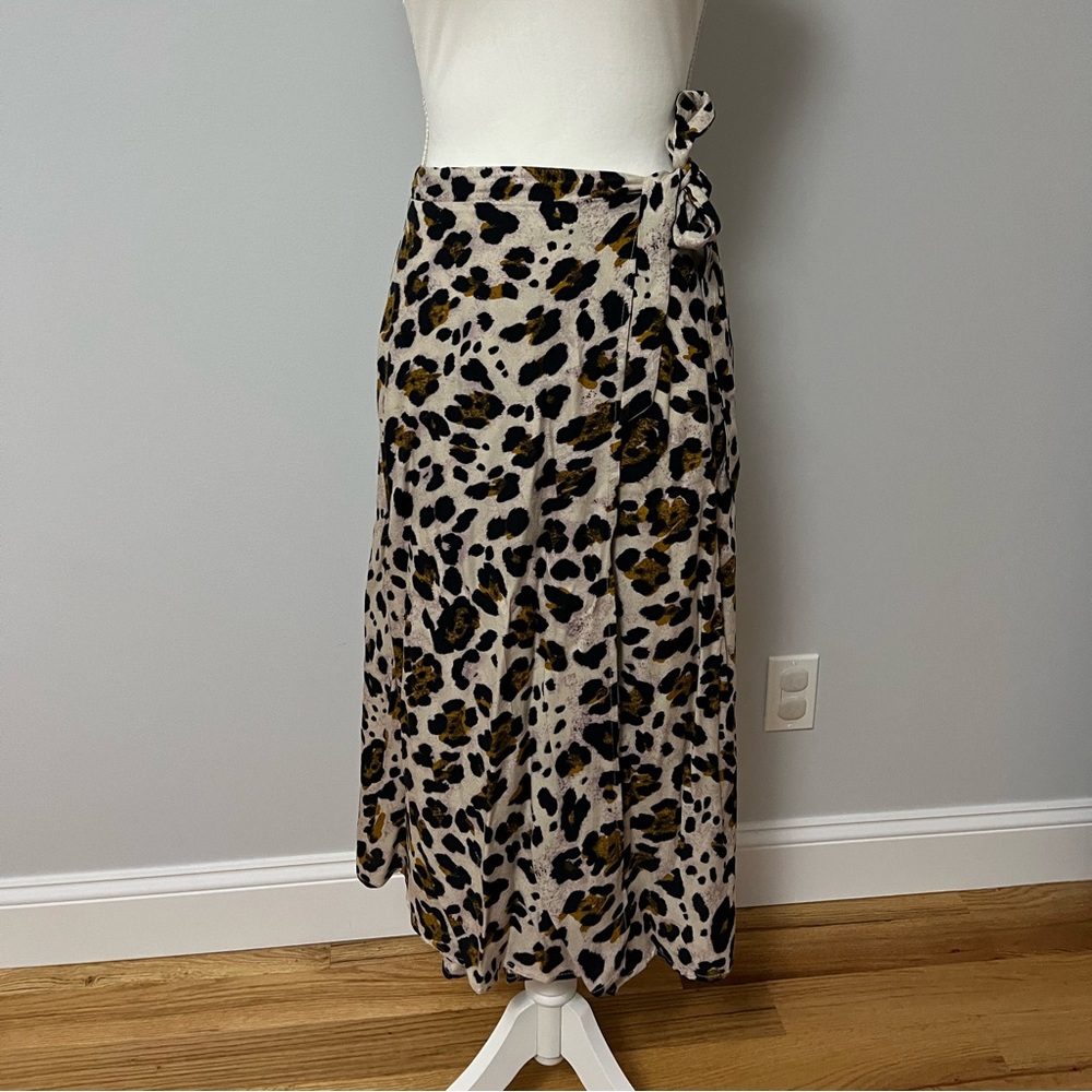 Cheetah Print Wrap Skirt